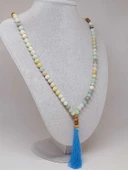 Amazonit Taşı 108'lik Tibet Stili El Yapımı Mala Kolye (51390) thumbnail 1