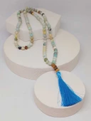 Amazonit Taşı 108'lik Tibet Stili El Yapımı Mala Kolye (51390) thumbnail 5