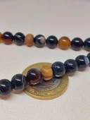 Siyah Akik taşı 108'lik Tibet Stili El Yapımı Mala Kolye (51386) thumbnail 5