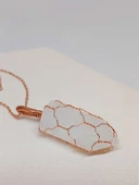 Kristal Kuvars Bakır Malzemeli El Örgüsü Özel Pandül Sarkaç (Kolye Ucu) (51340) thumbnail 5