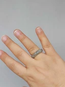 Labradorit Taşı Yüzük 6mm Kalınlığında (Standart Ölçü) (51502) thumbnail 4