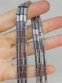 Bileklik Boy Hematit Taşı Yarım Dizi 3.5*8mm (48202) (18CM UZUNLUĞUNDADIR) - 1