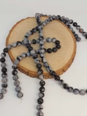 Bileklik Boy Kar Tanesi Obsidyen Taşı Yarım Dizi 10mm (49250) (18CM UZUNLUĞUNDADIR) - 3
