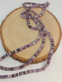 Bileklik Boy Ametist Taşı Rondela Kesim 6x1.5mm Yarım Dizi (49424) (18CM UZUNLUĞUNDADIR) - 3