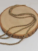 Bileklik Boy Hematit Taşı Arpa Kesim Yarım Dizi 4*5.5mm (49634) (18CM UZUNLUĞUNDADIR) thumbnail 3