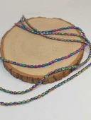 Bileklik Boy Hematit Taşı Arpa Kesim Yarım Dizi 4*5.5mm (49632) (18CM UZUNLUĞUNDADIR) - 3