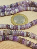 Bileklik Boy Ametist Taşı Rondela Kesim 6x1.5mm Yarım Dizi (49424) (18CM UZUNLUĞUNDADIR) - 2