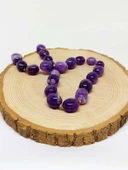 Bileklik Boy Ametist Taşı Koyu Renk Şekilli Yarım Dizi (44555) (18CM UZUNLUĞUNDADIR) thumbnail 2