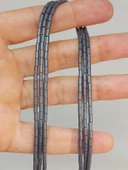 Bileklik Boy Hematit Taşı Yarım Dizi 2*4mm (48152) (18CM UZUNLUĞUNDADIR) - 1