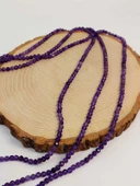 Bileklik Boy Ametist Taşı Yarım Dizi Faset Kesim 4mm (45440) (18CM UZUNLUĞUNDADIR) - 3