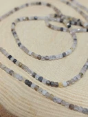 Bileklik Boy Beril Taşı (RUTİL KUVARS) Küp Şekilli Dizi 2mm (51128) Yarım Dizi (17CM UZUNLUĞUNDADIR) thumbnail 3