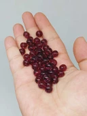 Bordo Renkli Cam Boncuk 8mm/50adet (51678) thumbnail 1