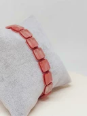 Gül Kuvars Taşı Makrome Tasarım Bileklik (51596) thumbnail 5