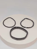 Hematit Tasarım Unisex Bileklik (3lü Set) (51572) thumbnail 2