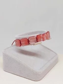 Gül Kuvars Taşı Makrome Tasarım Bileklik (51596) thumbnail 4