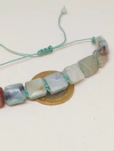 Amazonit Taşı Makrome Tasarım Bileklik (51590) - 7