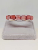 Gül Kuvars Taşı Makrome Tasarım Bileklik (51596) thumbnail 3