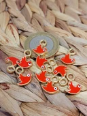 Altın Kaplama Turuncu Kuş Aparat/2 adet (51778) thumbnail 2