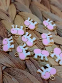 Altın Kaplama Pembe Fil Aparat/2 adet (51816) thumbnail 1