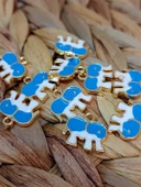 Altın Kaplama Mavi Fil Aparat/2 adet (51810) - 1