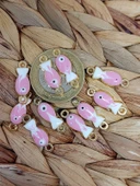 Altın Kaplama Pembe Balık Aparat/2 adet (51874) thumbnail 2