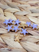 Altın Kaplama Mor Yıldız Ara Aparat/2 adet (51868) thumbnail 1