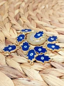 Altın Kaplama Lacivert Fatma Ana Eli Aparat/2 adet (51770) - 2