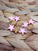 Altın Kaplama Pembe Yıldız Ara Aparat/2 adet (51870) - 1