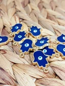 Altın Kaplama Lacivert Fatma Ana Eli Aparat/2 adet (51770) - 1