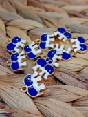 Altın Kaplama Lacivert Fil Aparat/2 adet (51812) thumbnail 3