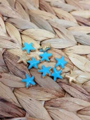 Altın Kaplama Mavi Yıldız Ara Aparat/2 adet (51866) thumbnail 3