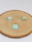 Amazonit Taşı Sekizgen Kolye Ucu (51950) thumbnail 3