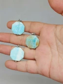 Amazonit Taşı Sekizgen Kolye Ucu (51950) thumbnail 1