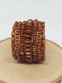 Ahşap Kahverengi Renk Hafızalı Otantik Bileklik (51974) thumbnail 4