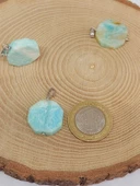 Amazonit Taşı Sekizgen Kolye Ucu (51950) thumbnail 2