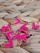 Altın Kaplama Pembe Kalp Aparat/2 adet (51808) - 1