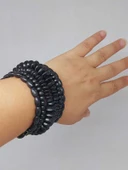 Ahşap Siyah Renk Hafızalı Otantik Bileklik (51958) thumbnail 1