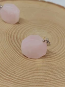 Pembe Kuvars Taşı Sekizgen Kolye Ucu (51944) thumbnail 4