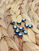 Altın Kaplama Lacivert Nazar Boncuğu Aparat/2 adet (51804) thumbnail 1