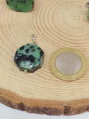 Anyolit (Rubizoit, Rubyzoisit) Taşı Sekizgen Kolye Ucu (51954) thumbnail 2