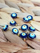 Altın Kaplama Lacivert Nazar Boncuğu Aparat/2 adet (51804) thumbnail 3