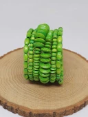 Ahşap Yeşil Renk Hafızalı Otantik Bileklik (51966) thumbnail 4