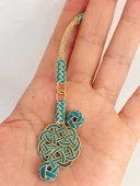 Bakır El İşi Kazaz Püskül & 2 Habbeli Takım (52026) thumbnail 1