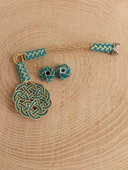 Bakır El İşi Kazaz Püskül & 2 Habbeli Takım (52026) thumbnail 2