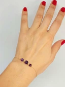 Ametist Taşı Tasarım Bileklik (52122) - 2