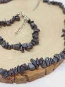 Hematit Taşı Küçük Taşlar Kolye & Bileklik Seti (52184) thumbnail 2