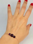 Ametist Taşı Tasarım Bileklik (52116) - 3