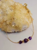 Ametist Taşı Tasarım Bileklik (52122) - 4