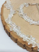 Kristal Kuvars Taşı Küçük Taşlar Kolye & Bileklik Seti (52172) thumbnail 2