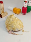 Pembe Kuvars Taşı Tasarım Bileklik (52044) thumbnail 1